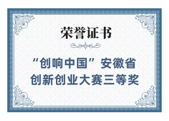 “创响中国”安徽省创新创业大赛全球总决赛三等奖